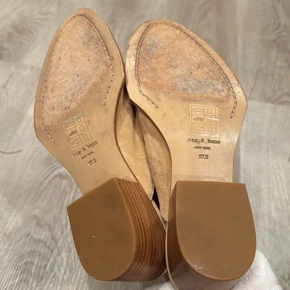 Rag & Bone Weiss Dune Suede Studded Mules - Picture 5 of 5